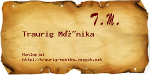 Traurig Mónika névjegykártya